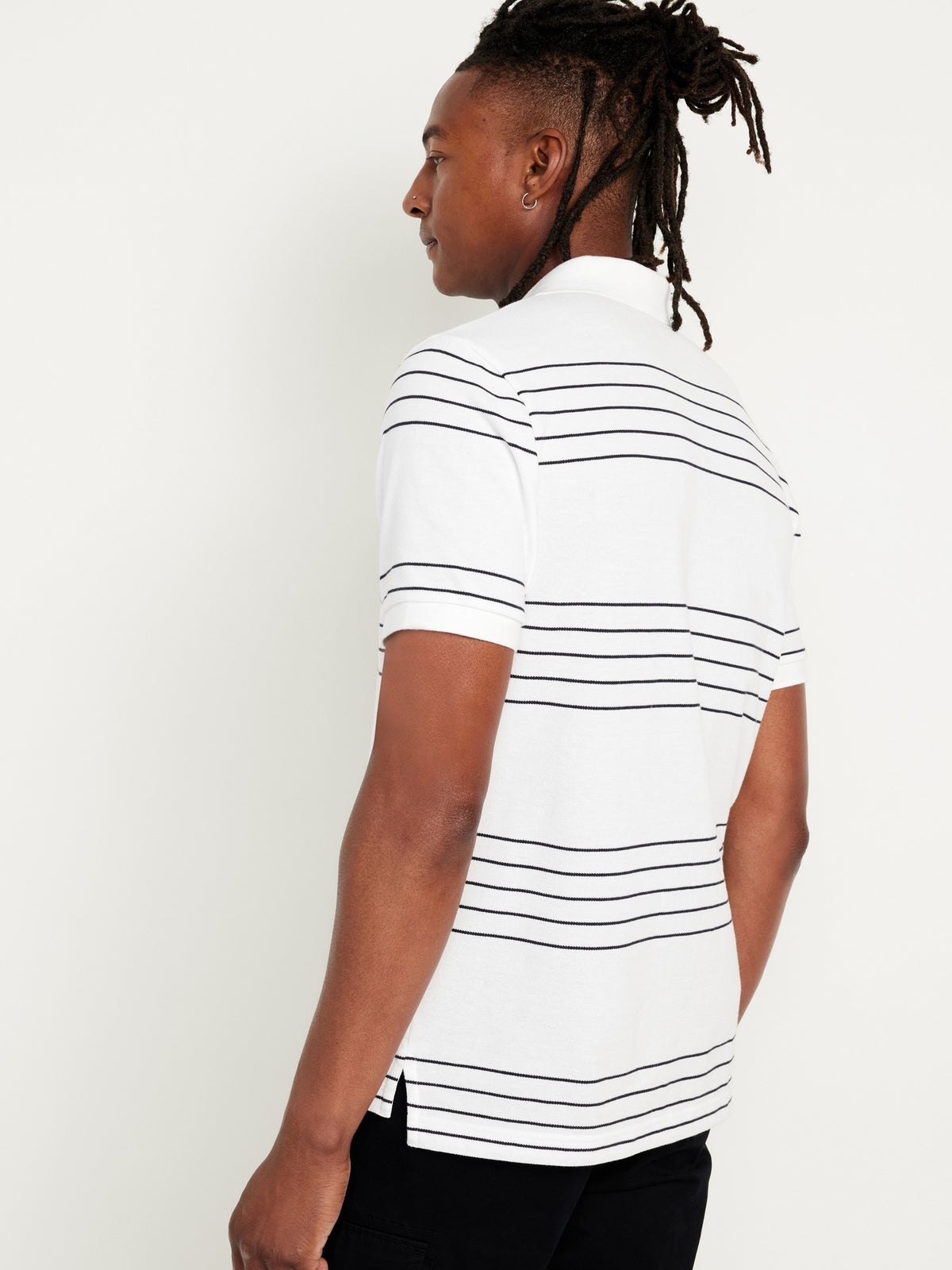 White/Navy Stripe