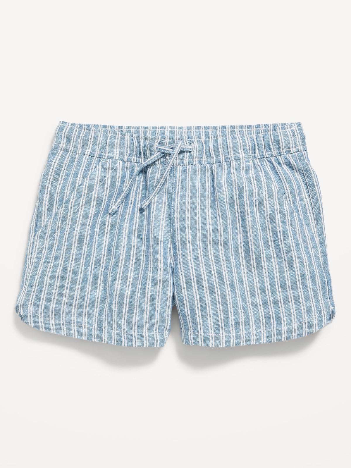Striped Linen-Blend Drawstring Shorts for Girls