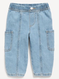 Baggy Barrel-Leg Cargo Jeans for Baby