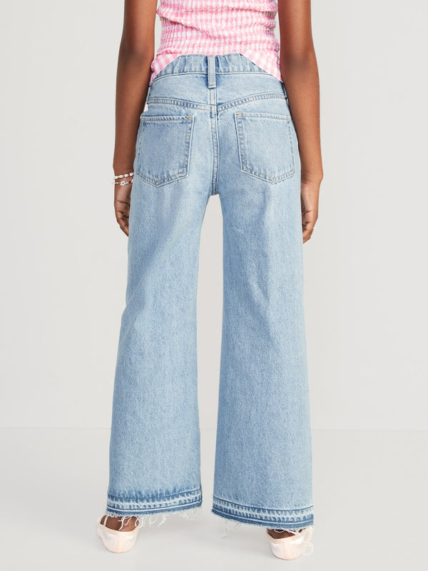 High-Waisted Built-In Tough Ripped Flare Jeans for Girls