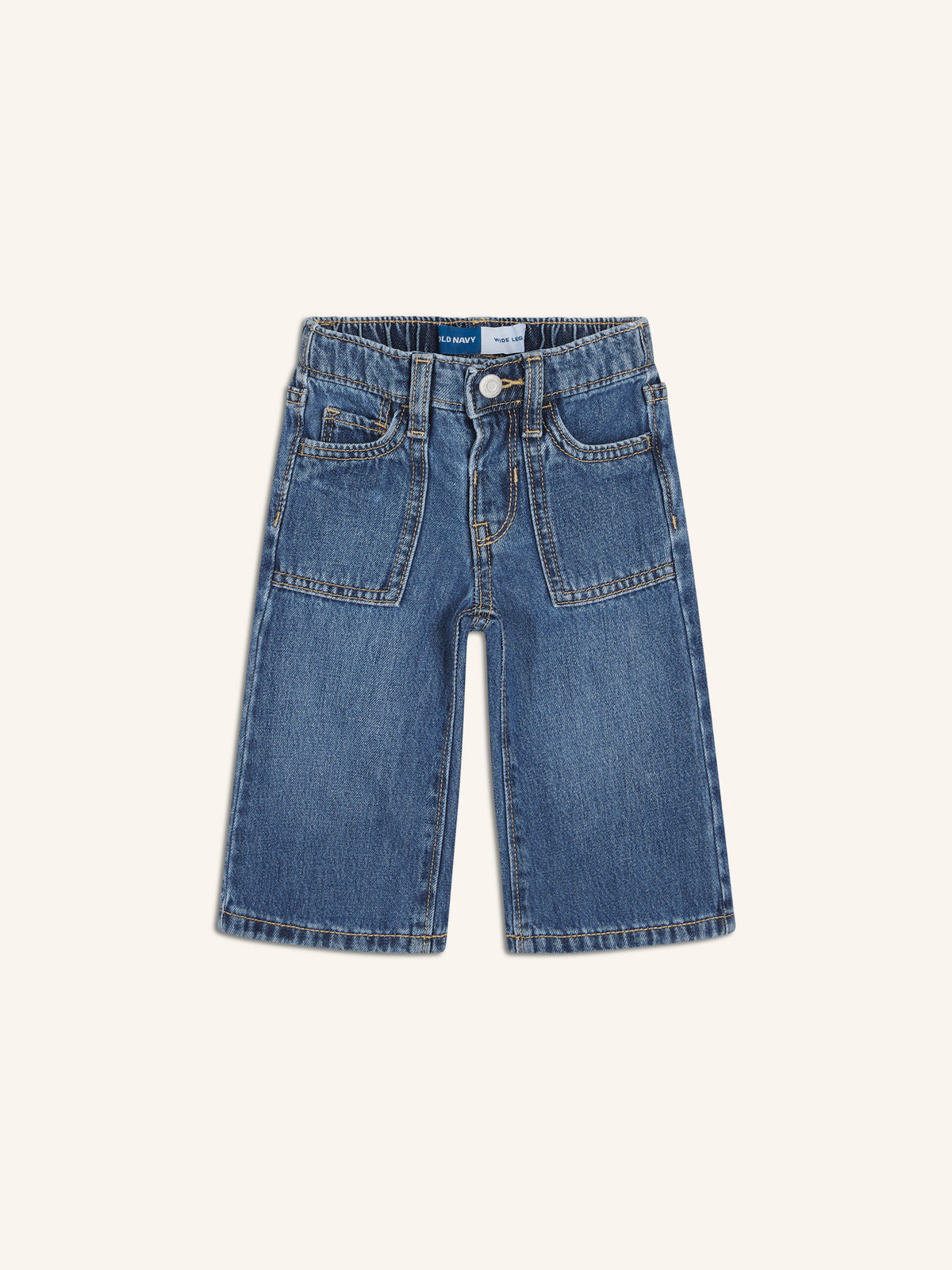 High-Waisted Baggy Utility Wide-Leg Jeans for Toddler Girls