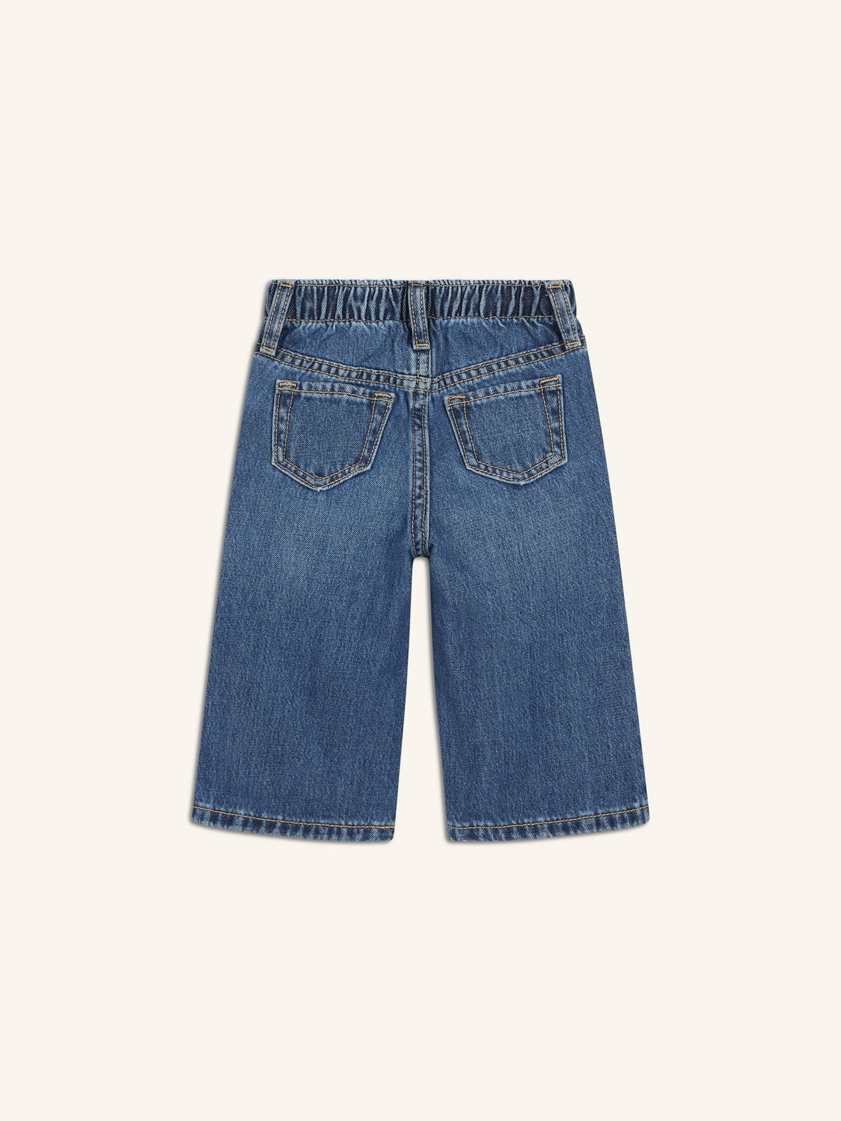 High-Waisted Baggy Utility Wide-Leg Jeans for Toddler Girls