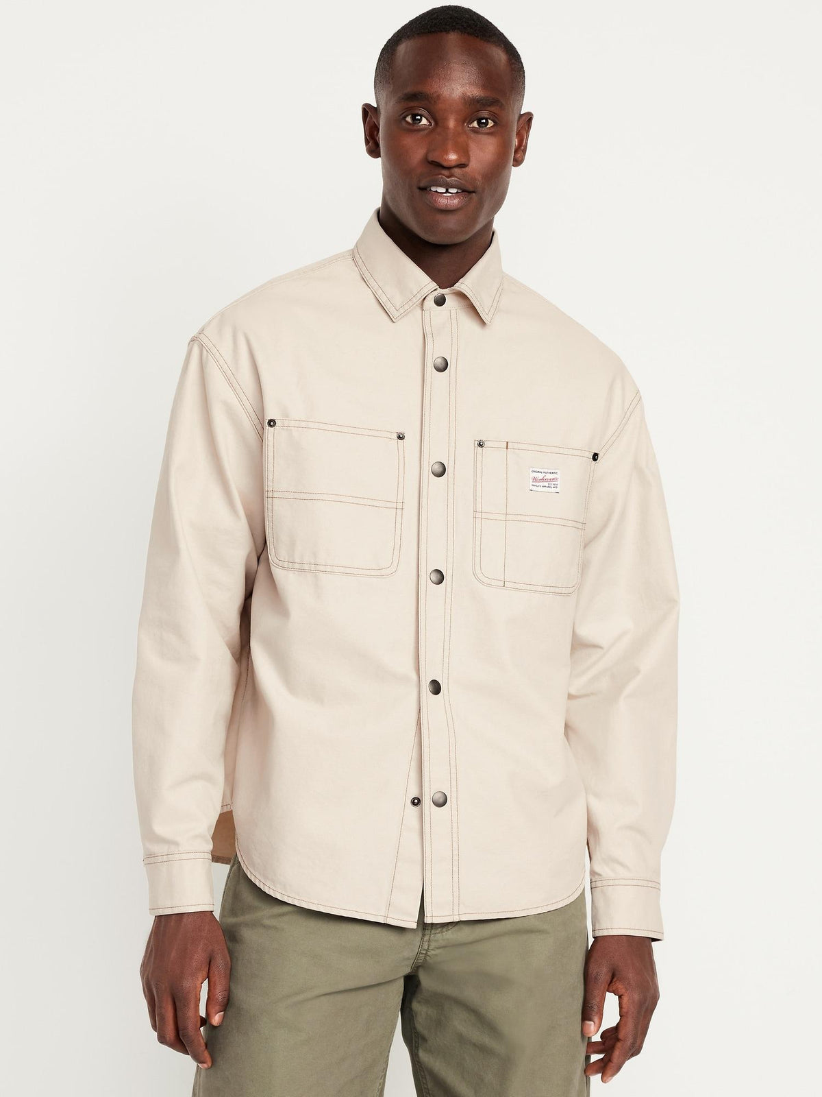 Oversized Canvas Workwear Shacket