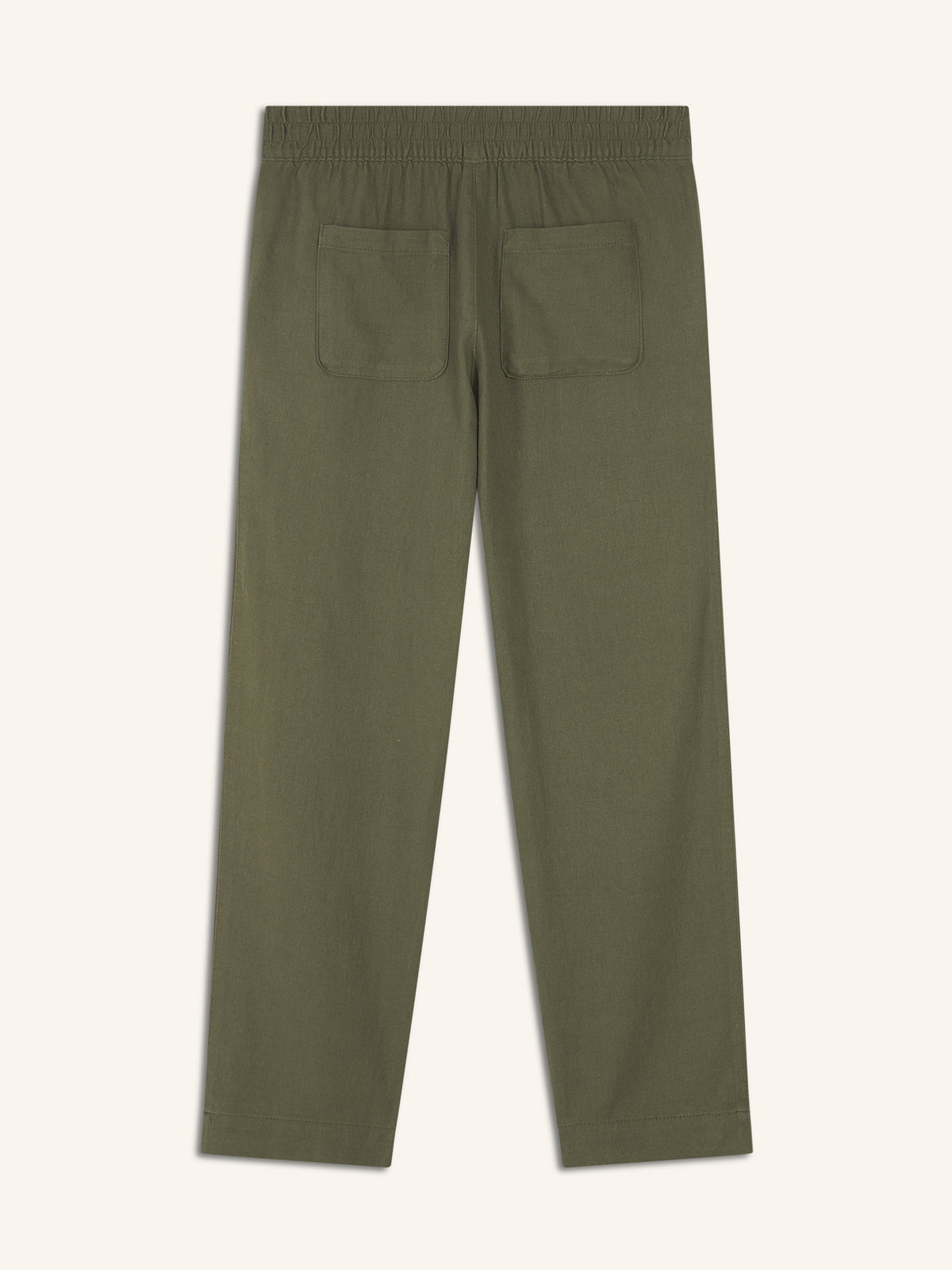 High-Waisted Linen-Blend Straight Pants for Women