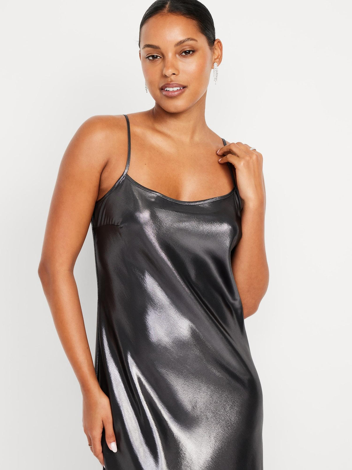 Shine Satin Maxi Dress
