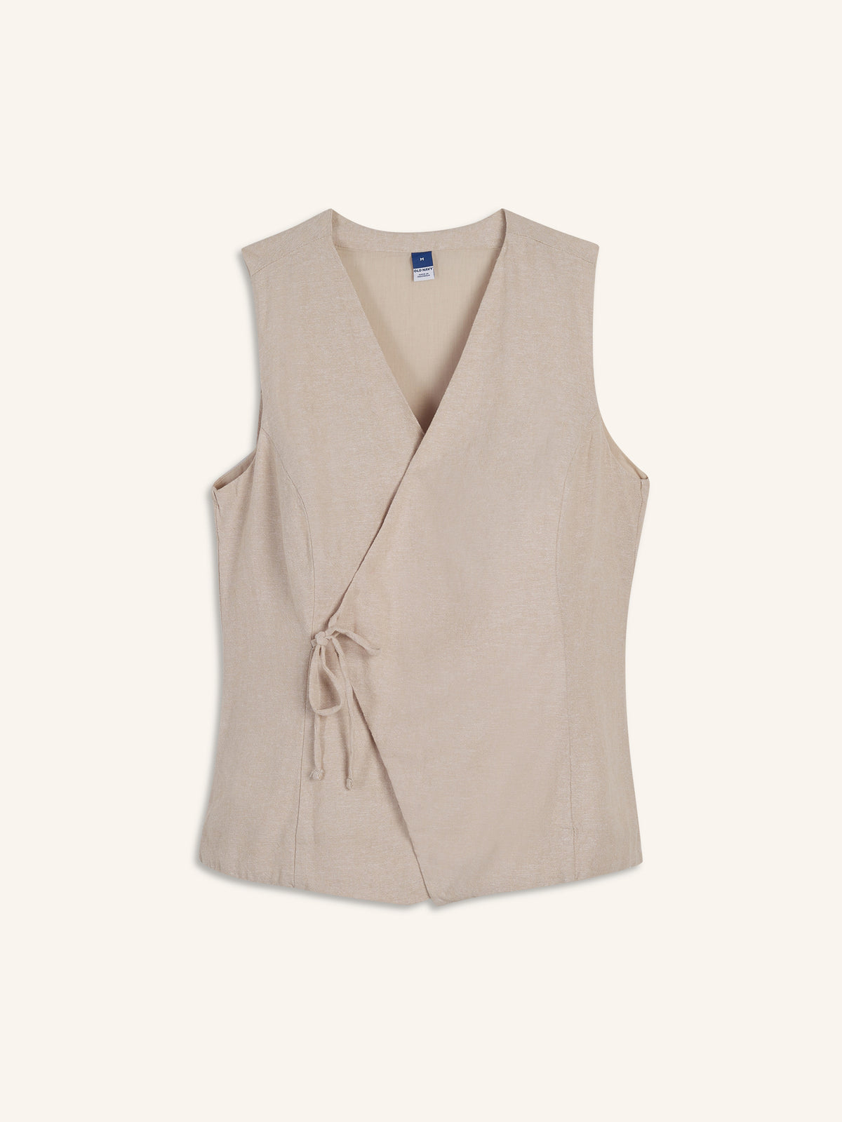 Linen-Blend Side-Tie Vest