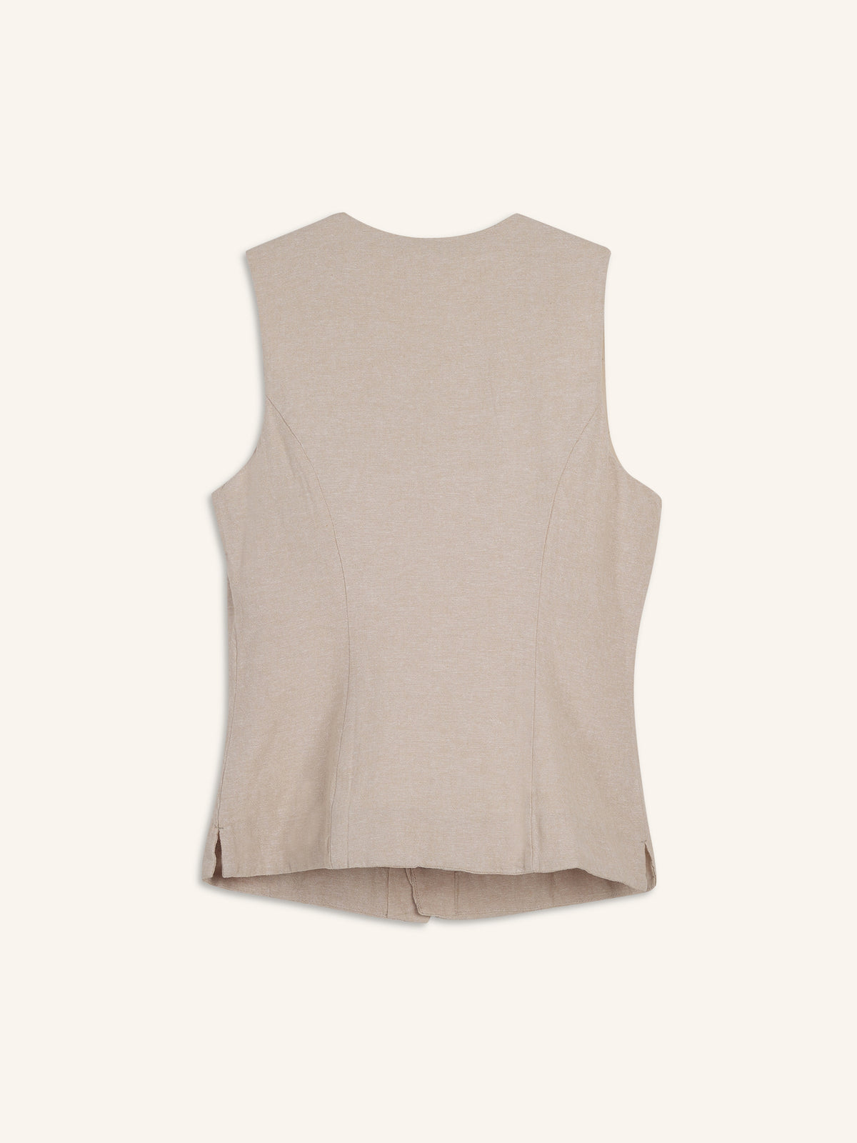 Linen-Blend Side-Tie Vest