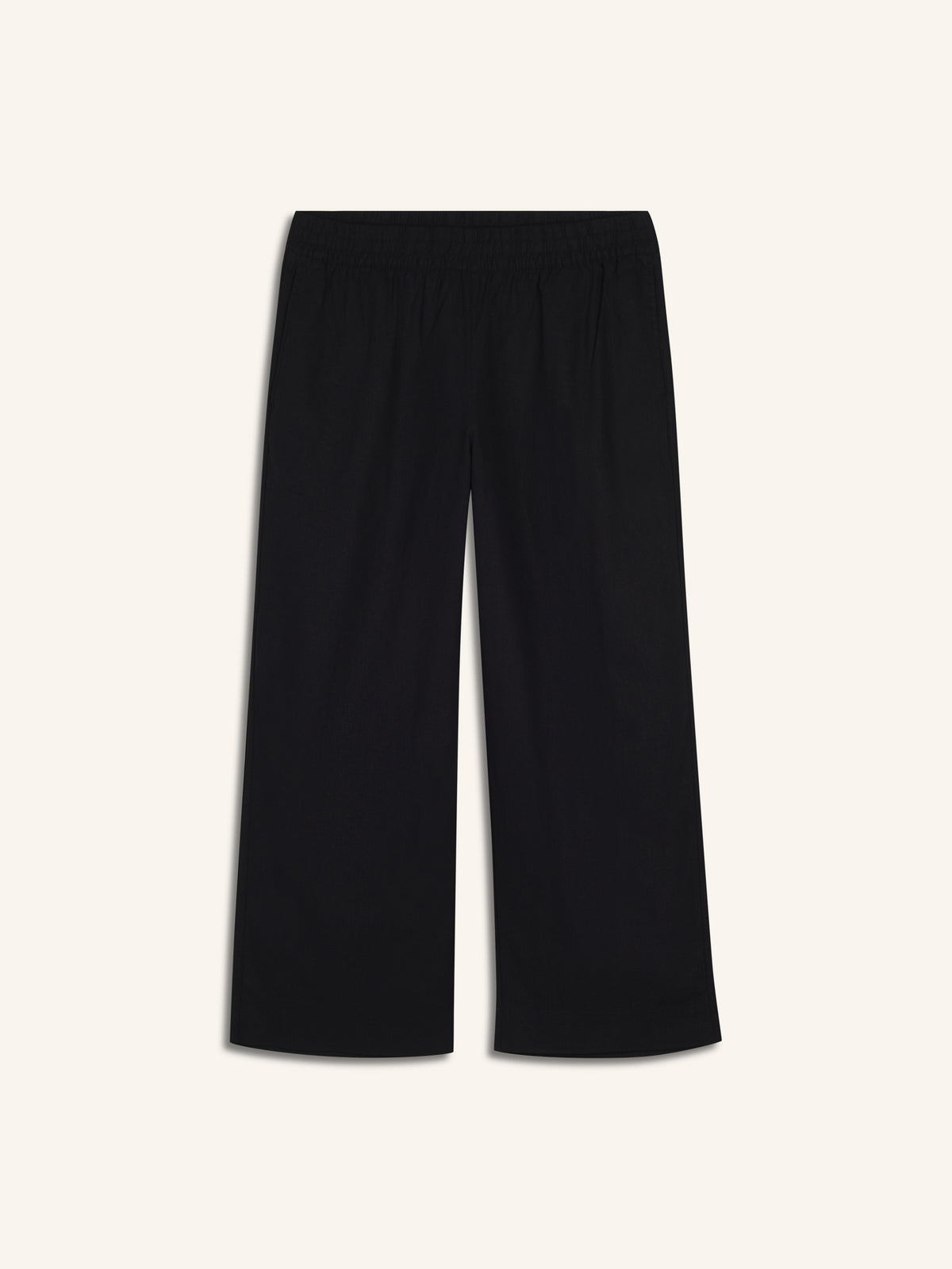 High-Waisted Linen-Blend Wide-Leg Pants