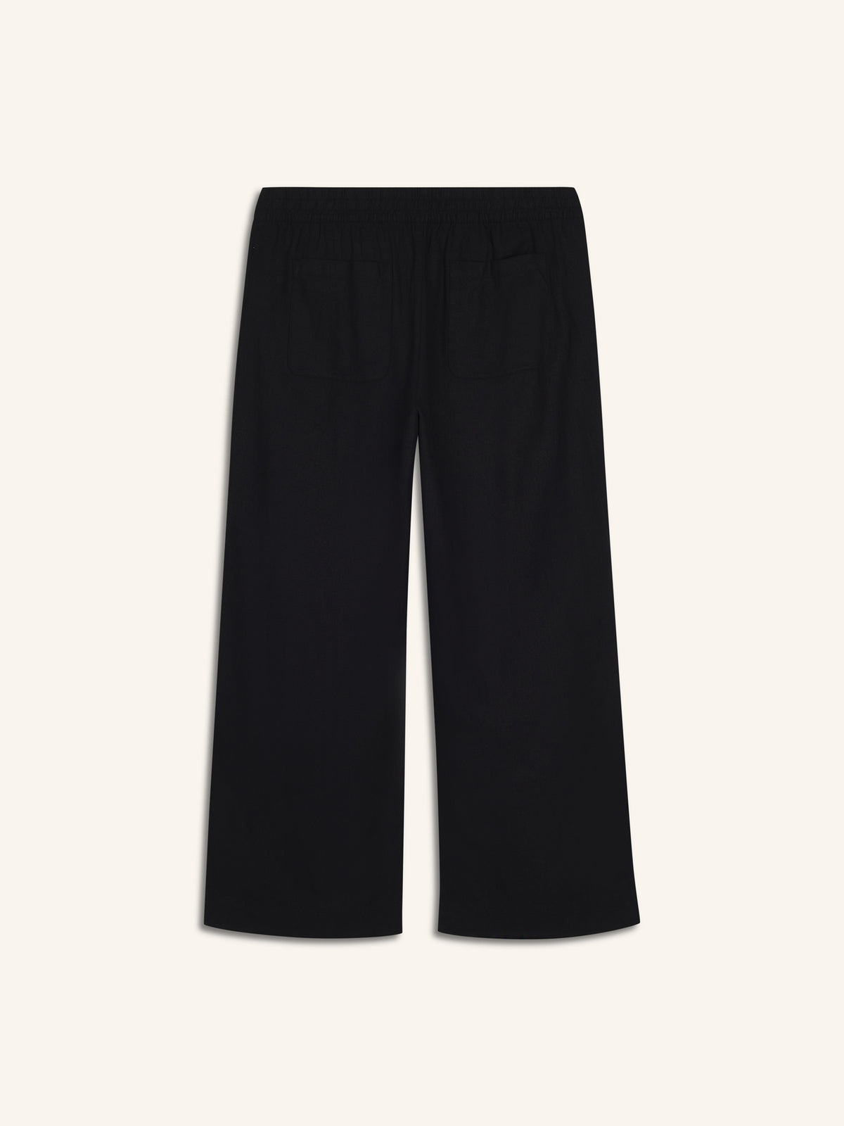 High-Waisted Linen-Blend Wide-Leg Pants