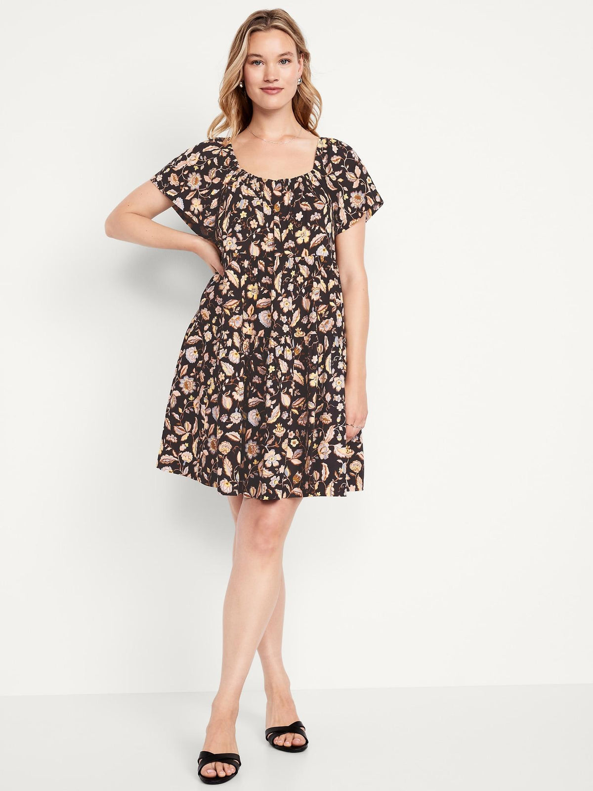 Mini Floral Swing Dress