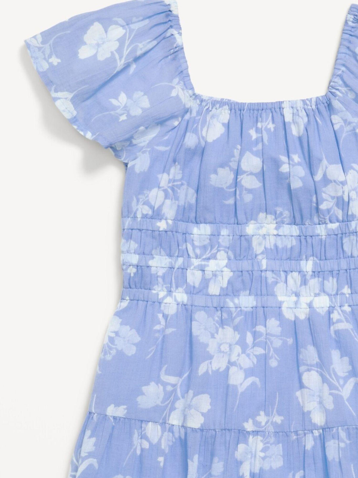 Fit and Flare Crinkle Gauze Tiered Dress for Girls
