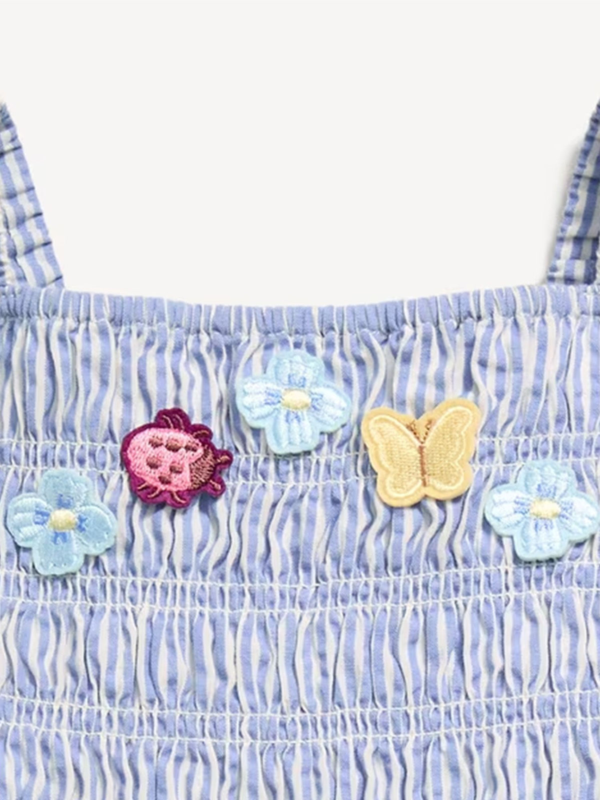 Sleeveless Smocked Textured Dress for Toddler Girls