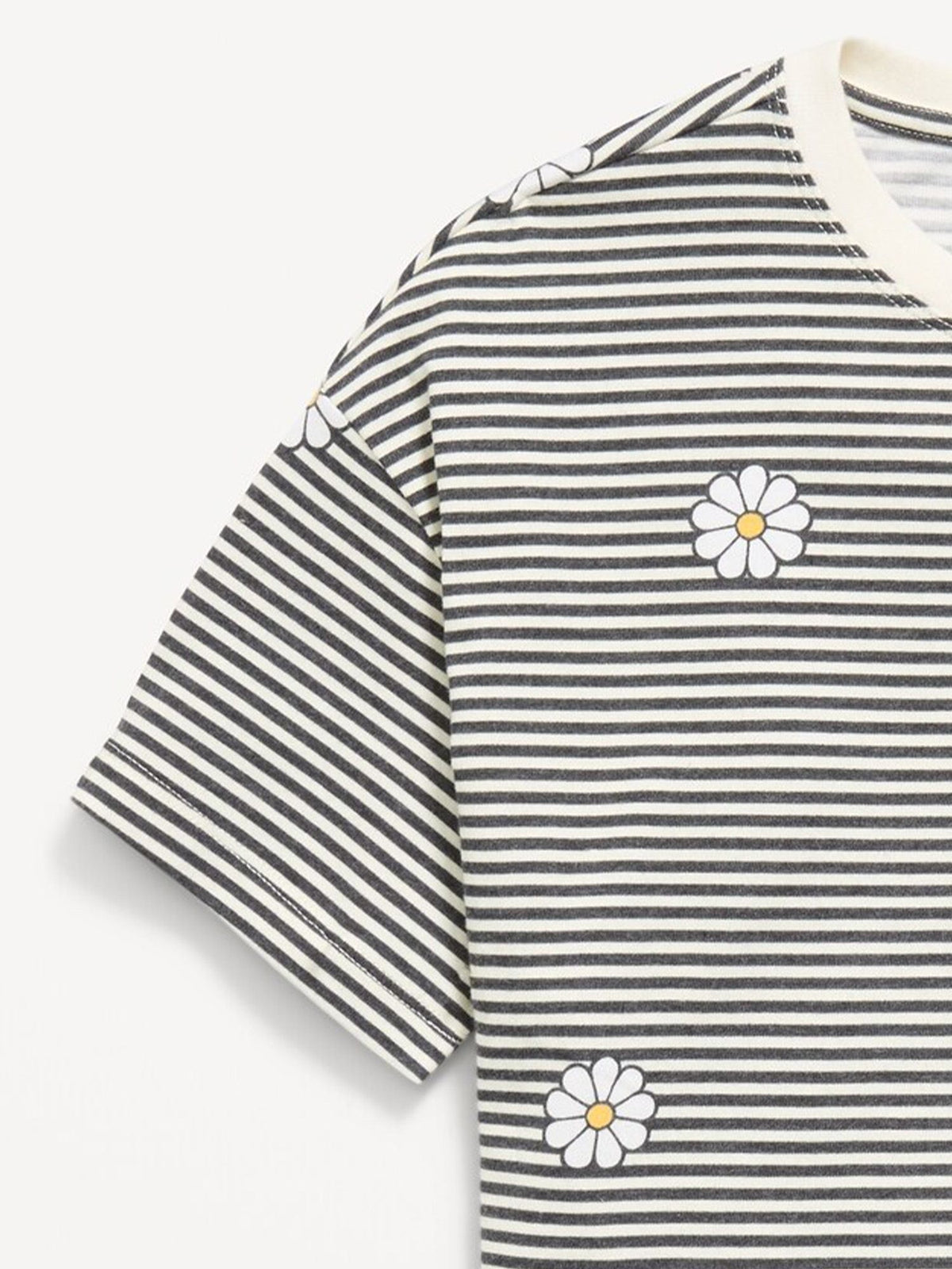 Oversized Short-Sleeve Cropped T-Shirt for Girls