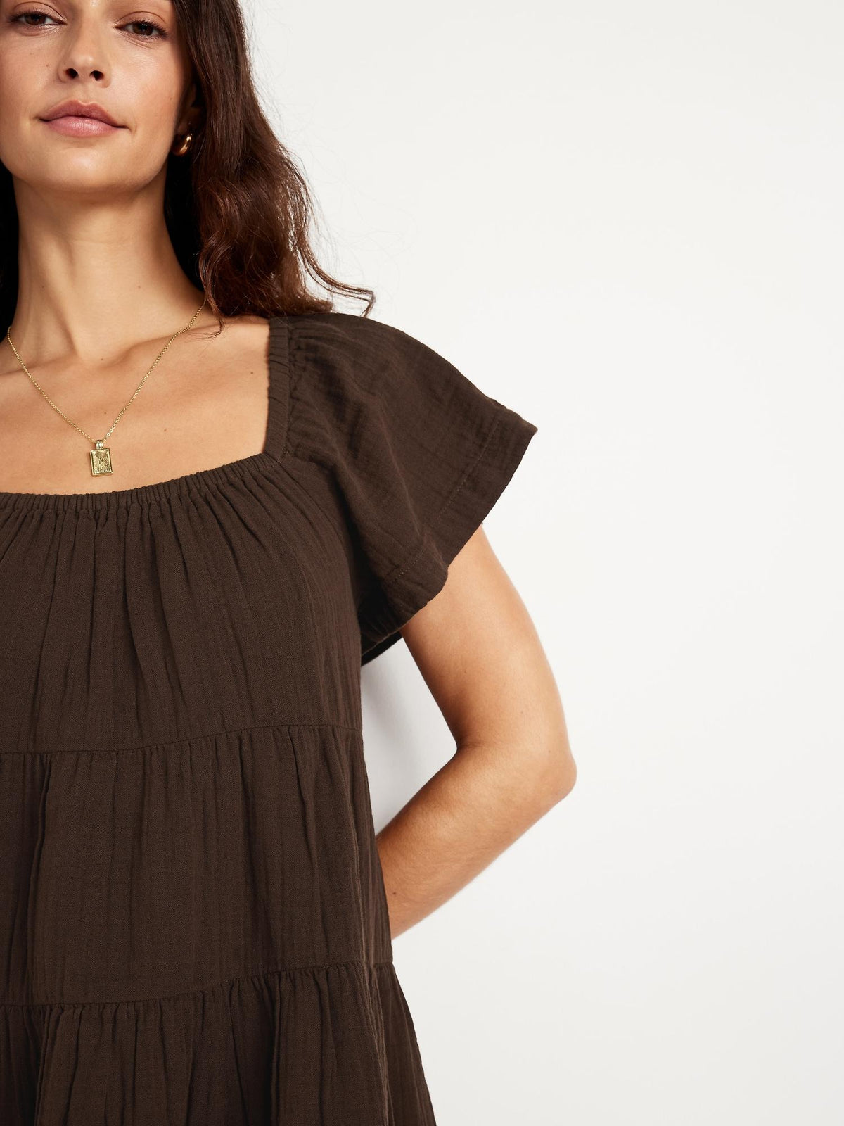 Tiered Mini Swing Dress