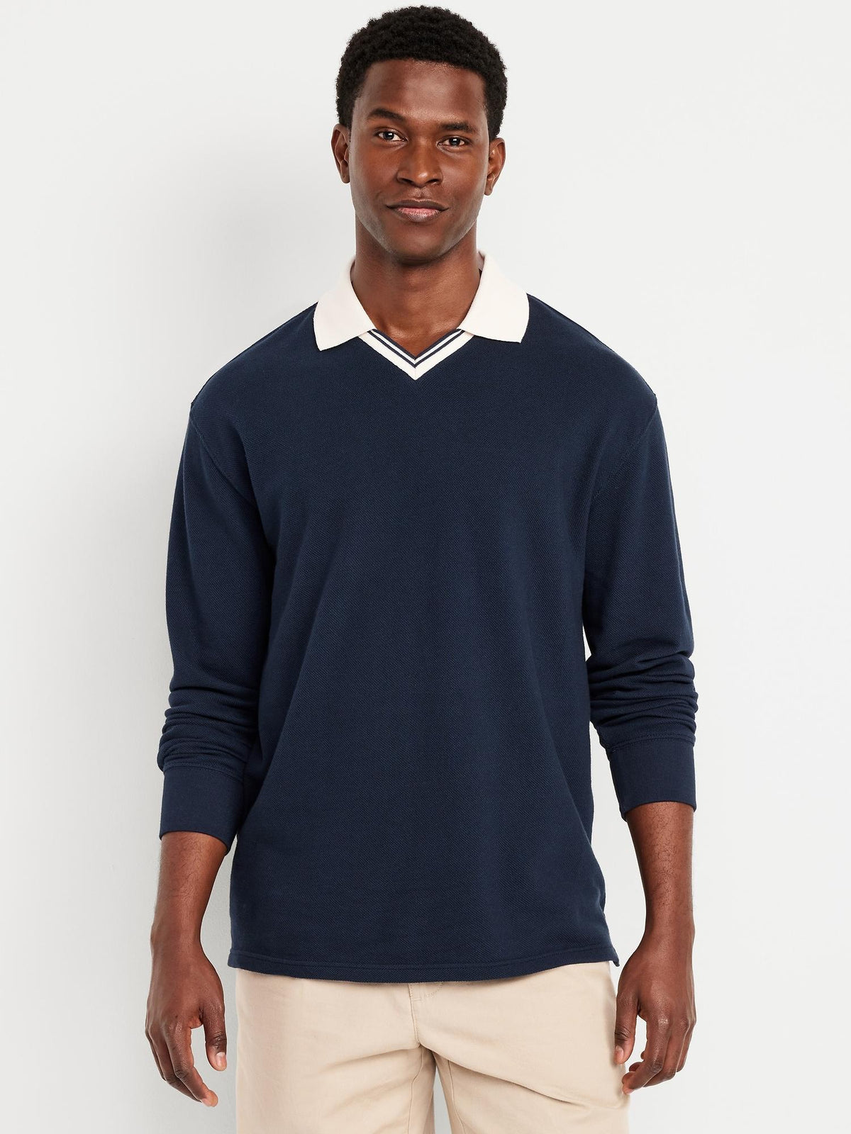 Loose Fit Pique Polo
