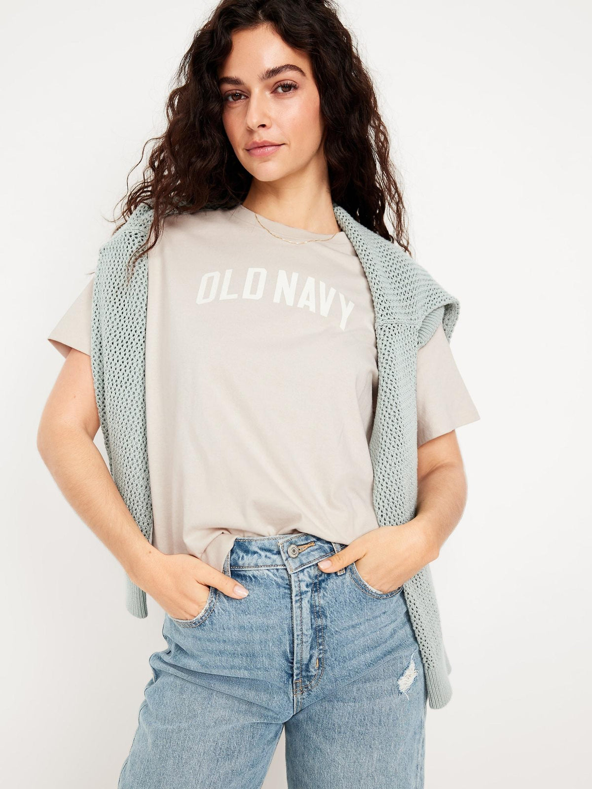 Vintage Crew-Neck Logo-Graphic T-Shirt