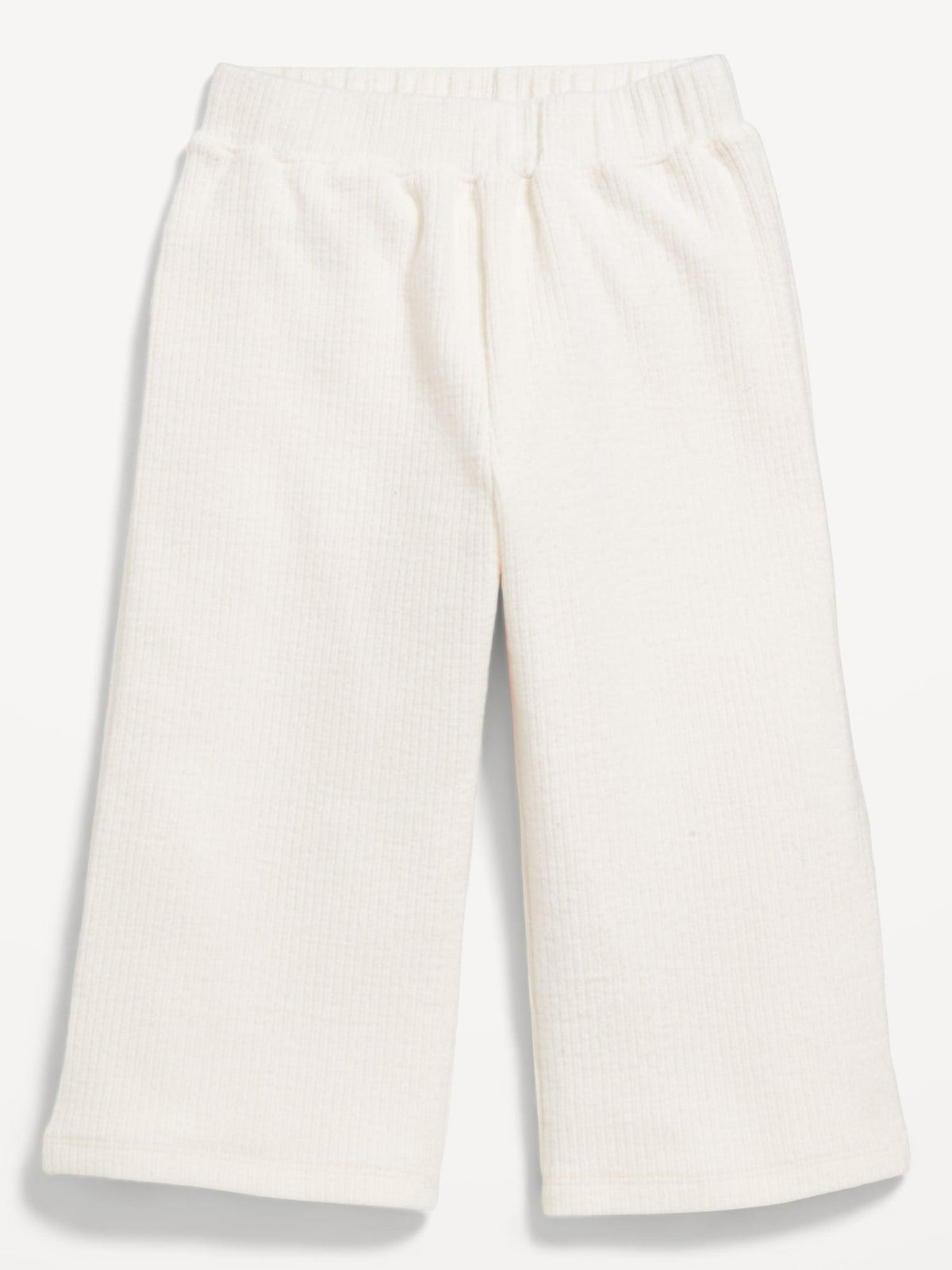 Ribbed Wide-Leg Cropped Pants for Toddler Girls