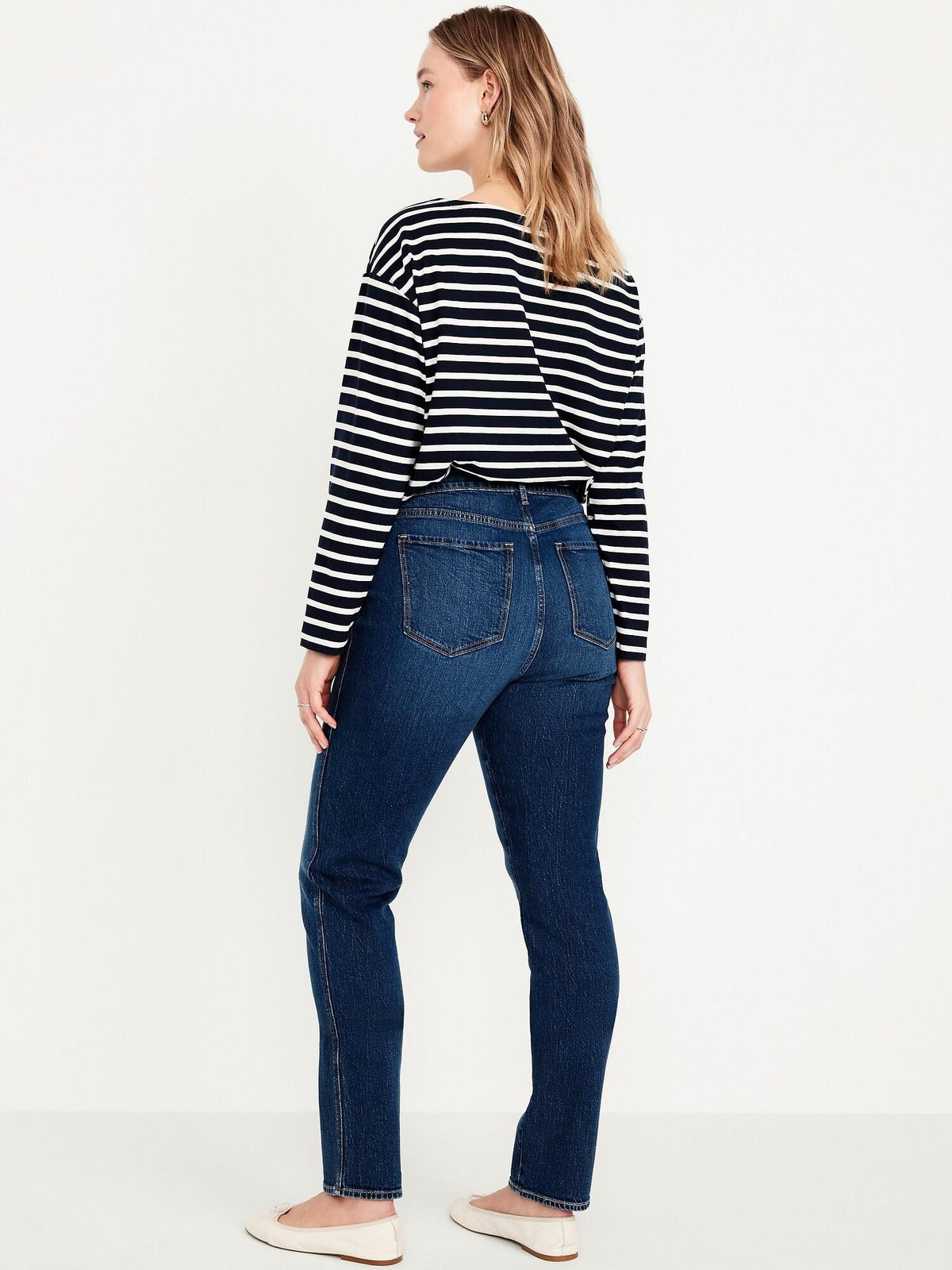 High-Waisted Vintage Slim Jeans