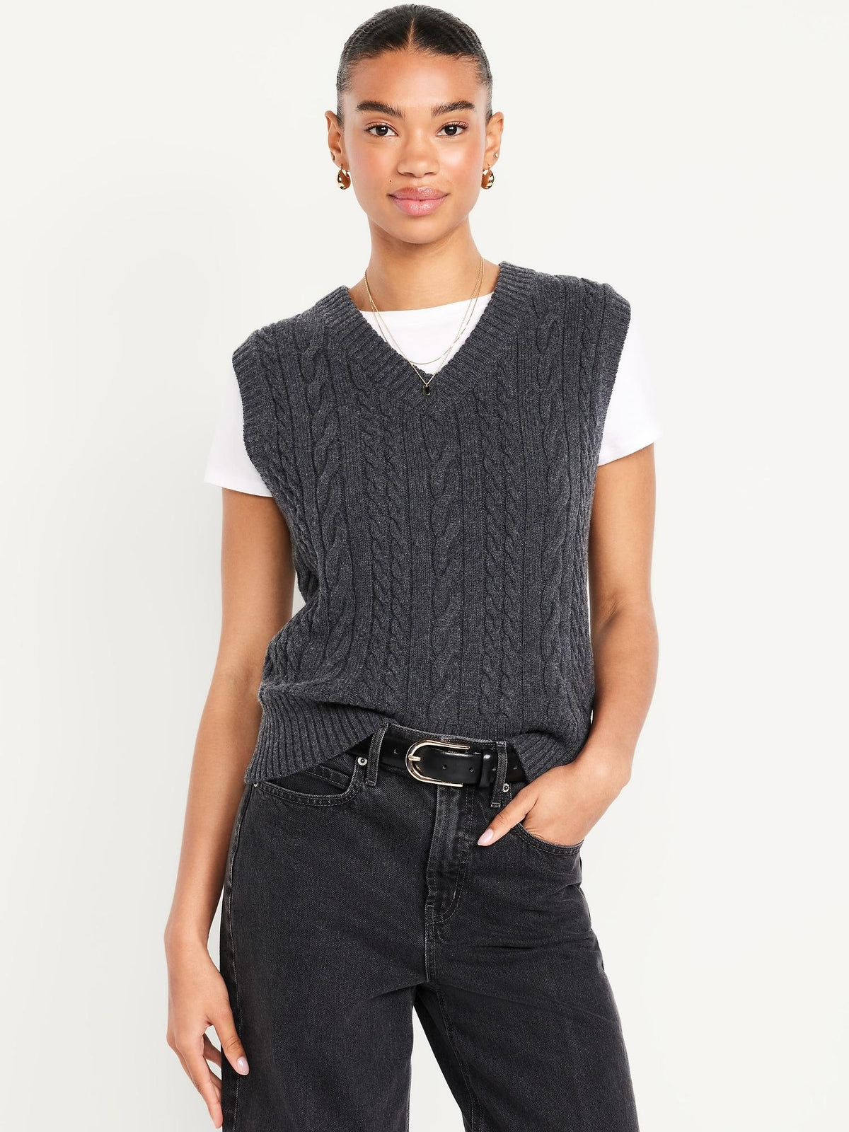 Cable-Knit Vest