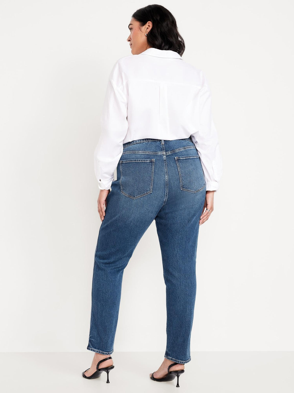 High-Waisted Vintage Slim Jeans