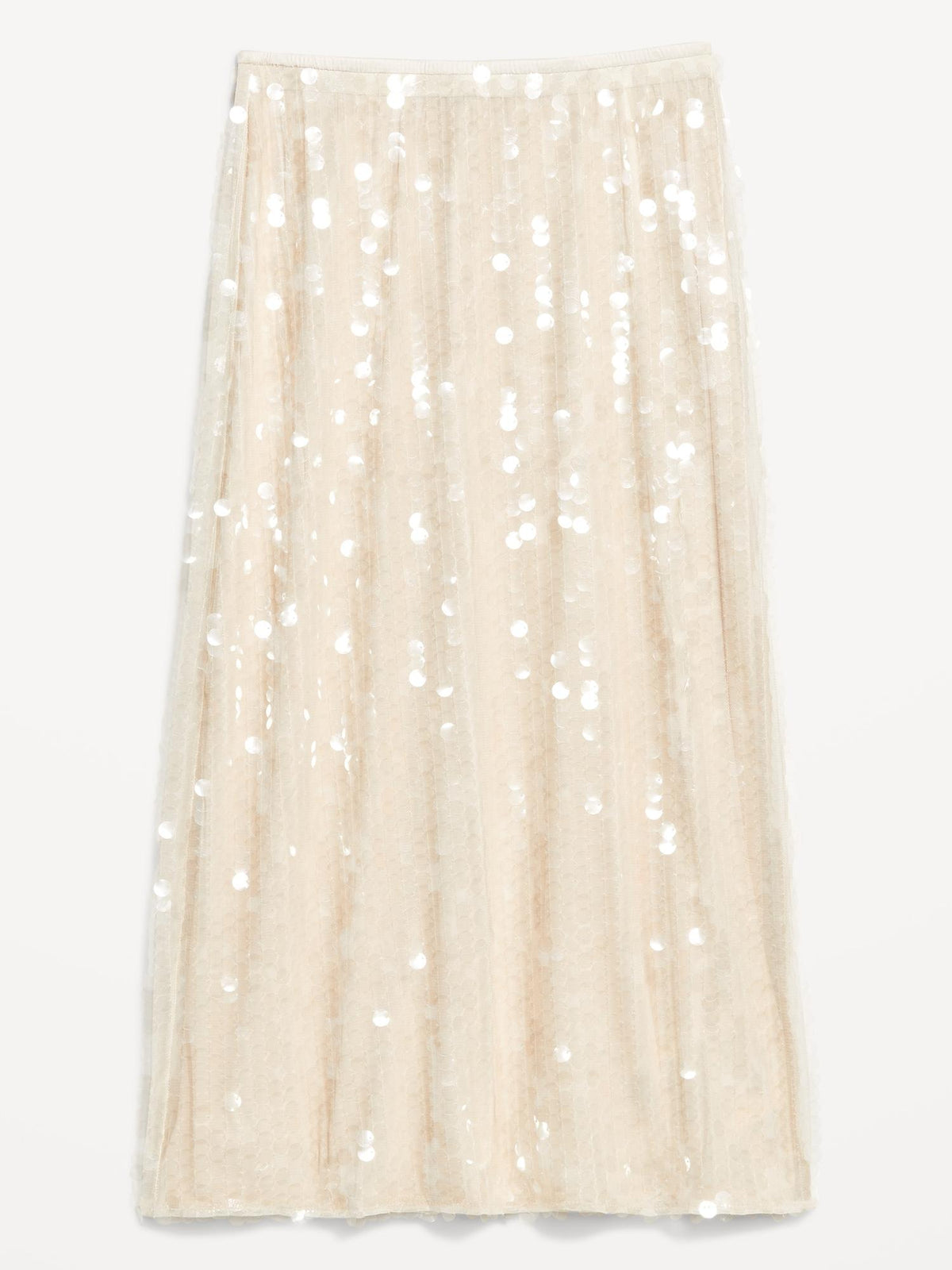 High-Waisted Sequin Midi Pencil Skirt