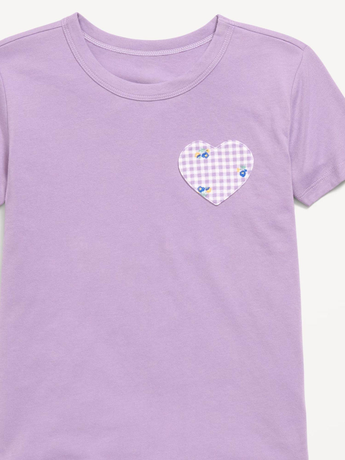 Softest Short-Sleeve Heart-Pocket T-Shirt for Girls