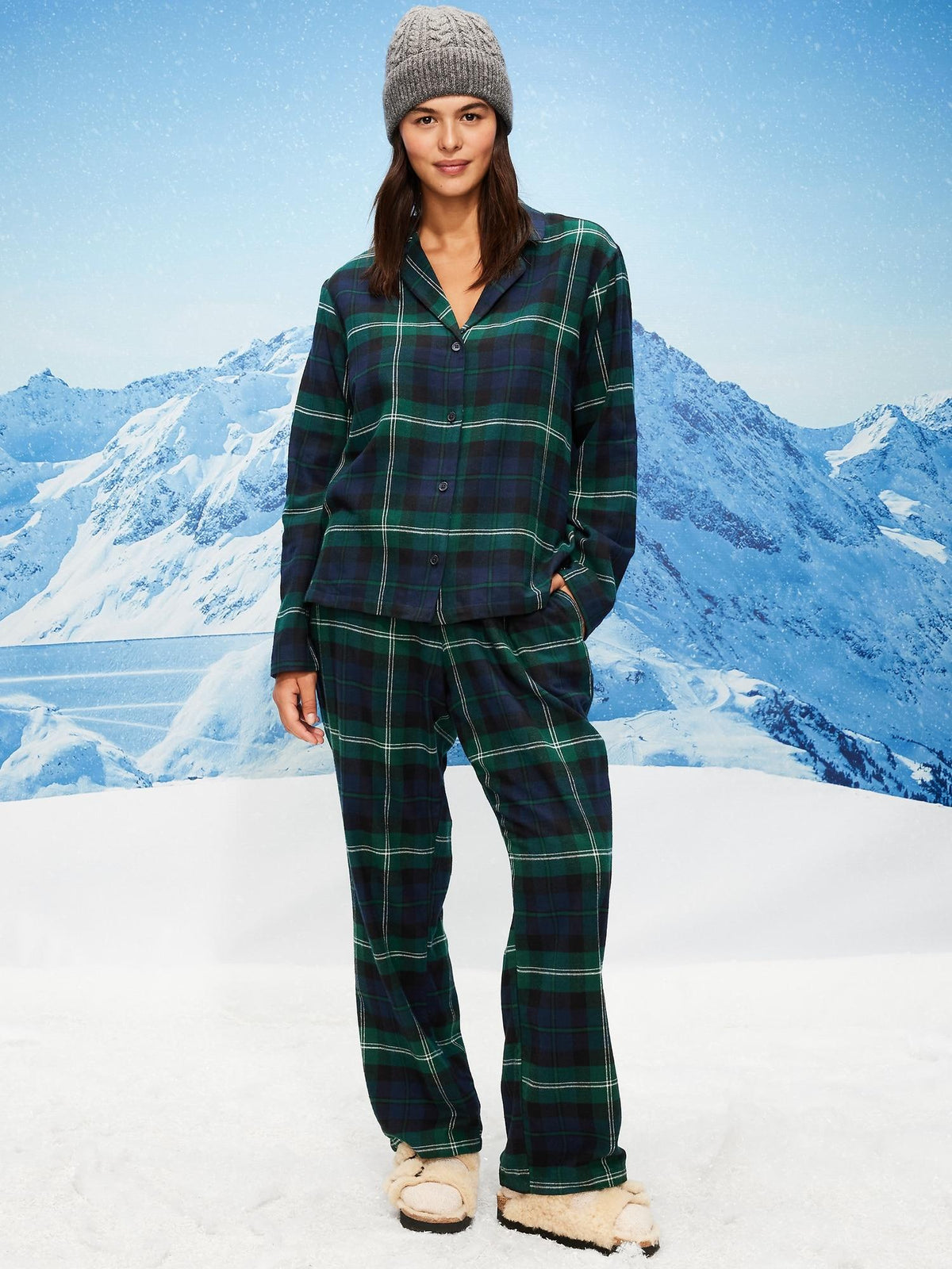 Plaid Flannel Pajama Pant Set