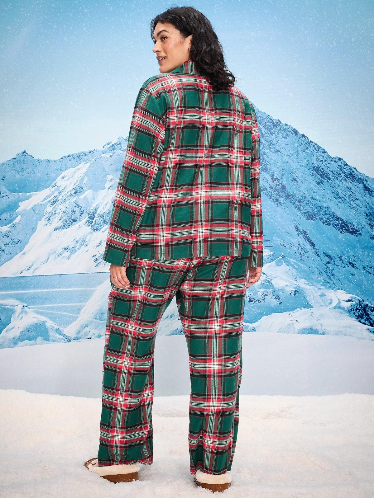 Plaid Flannel Pajama Pant Set for Women