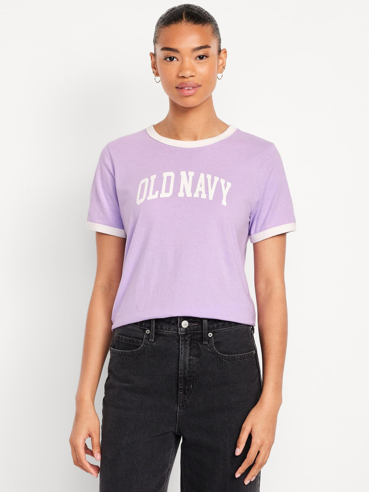 EveryWear Logo-Graphic Ringer T-Shirt