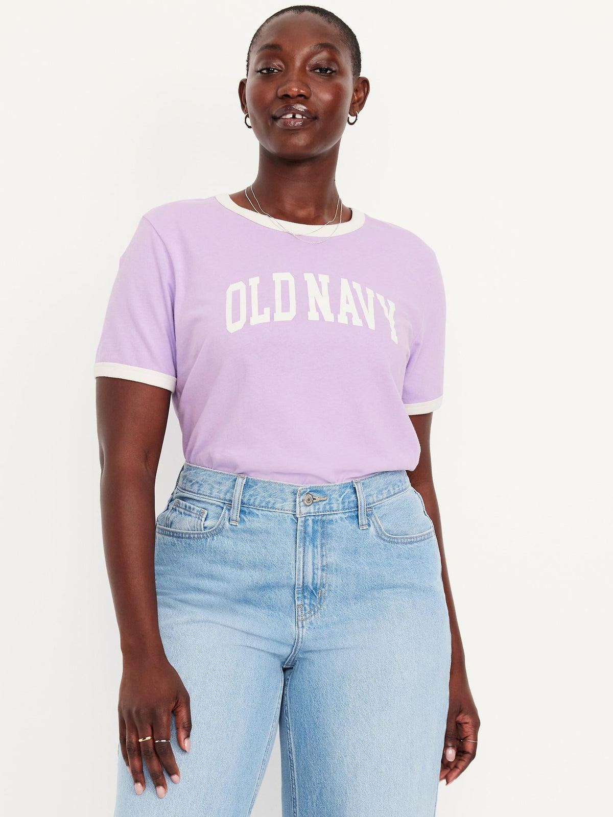 EveryWear Logo-Graphic Ringer T-Shirt