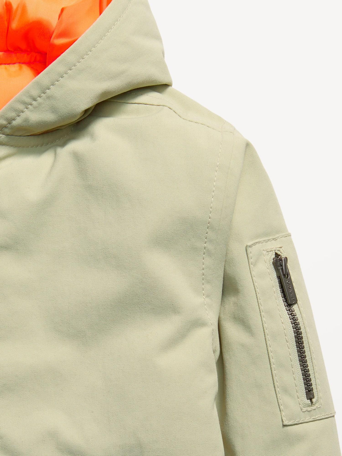Water-Resistant Hooded Bomber Jacket for Toddler Boys