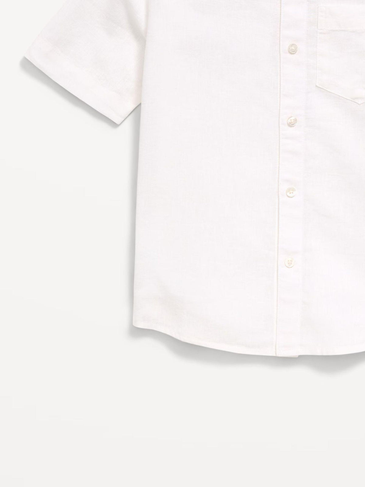 Short-Sleeve Linen-Blend Pocket Shirt for Boys