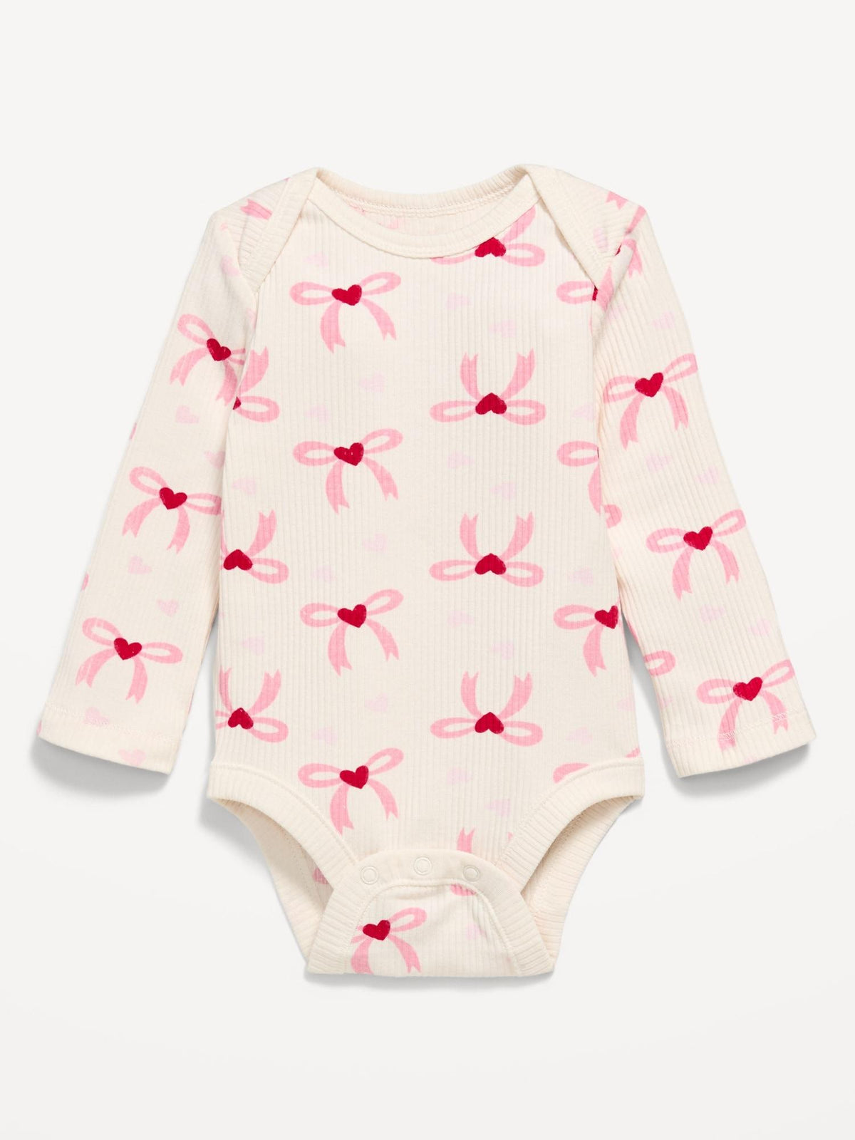Printed Long-Sleeve Ribbed Bodysuit for Baby