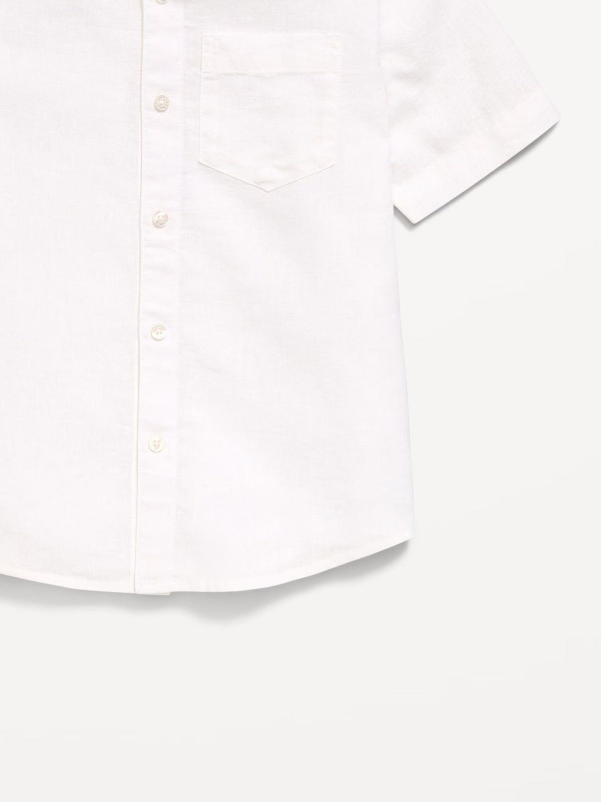 Short-Sleeve Linen-Blend Pocket Shirt for Boys