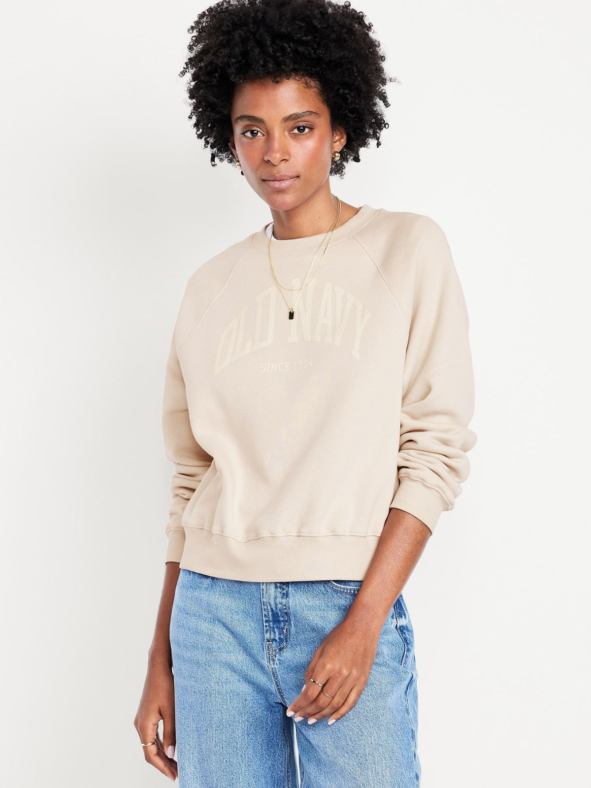 Vintage Crew-Neck Logo-Graphic Sweatshirt