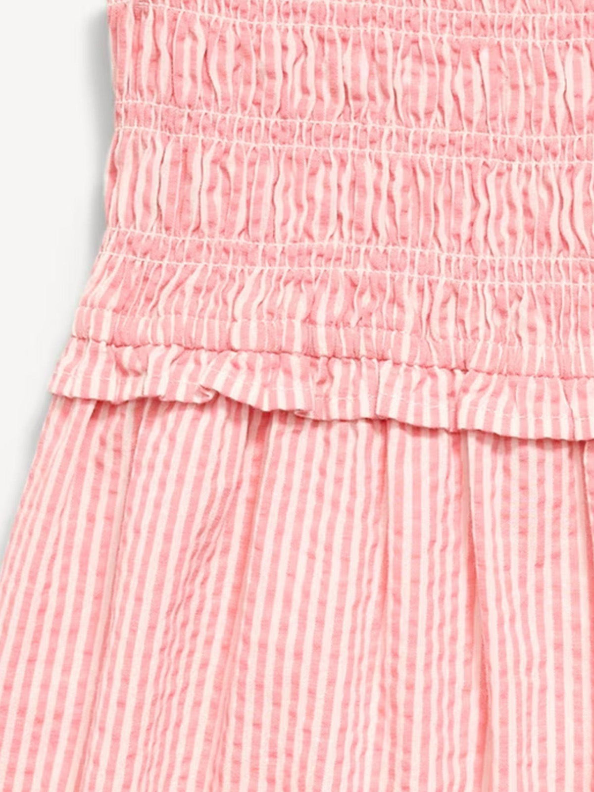 Sleeveless Smocked Textured Dress for Toddler Girls