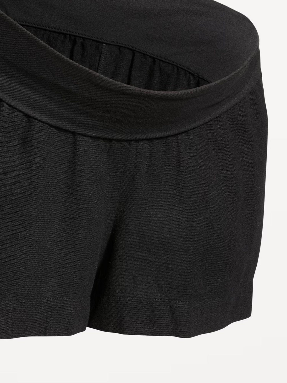 Maternity Linen-Blend Pull-On Shorts -- 3.5-inch inseam
