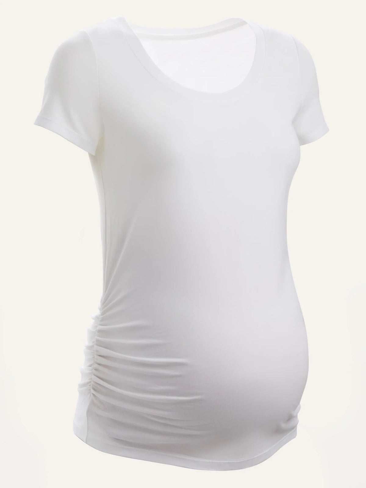 Maternity Scoop-Neck Side-Shirred T-Shirt