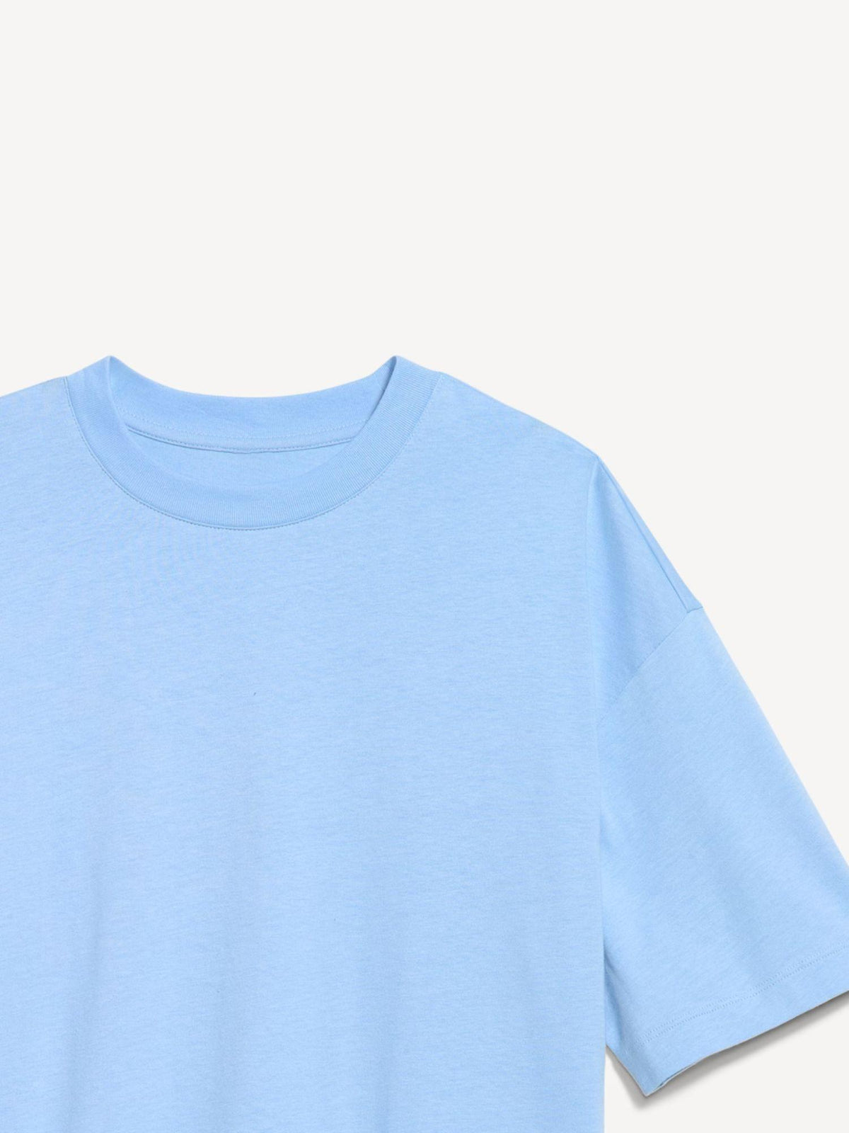 Vintage Crew-Neck Oversized Crop T-Shirt