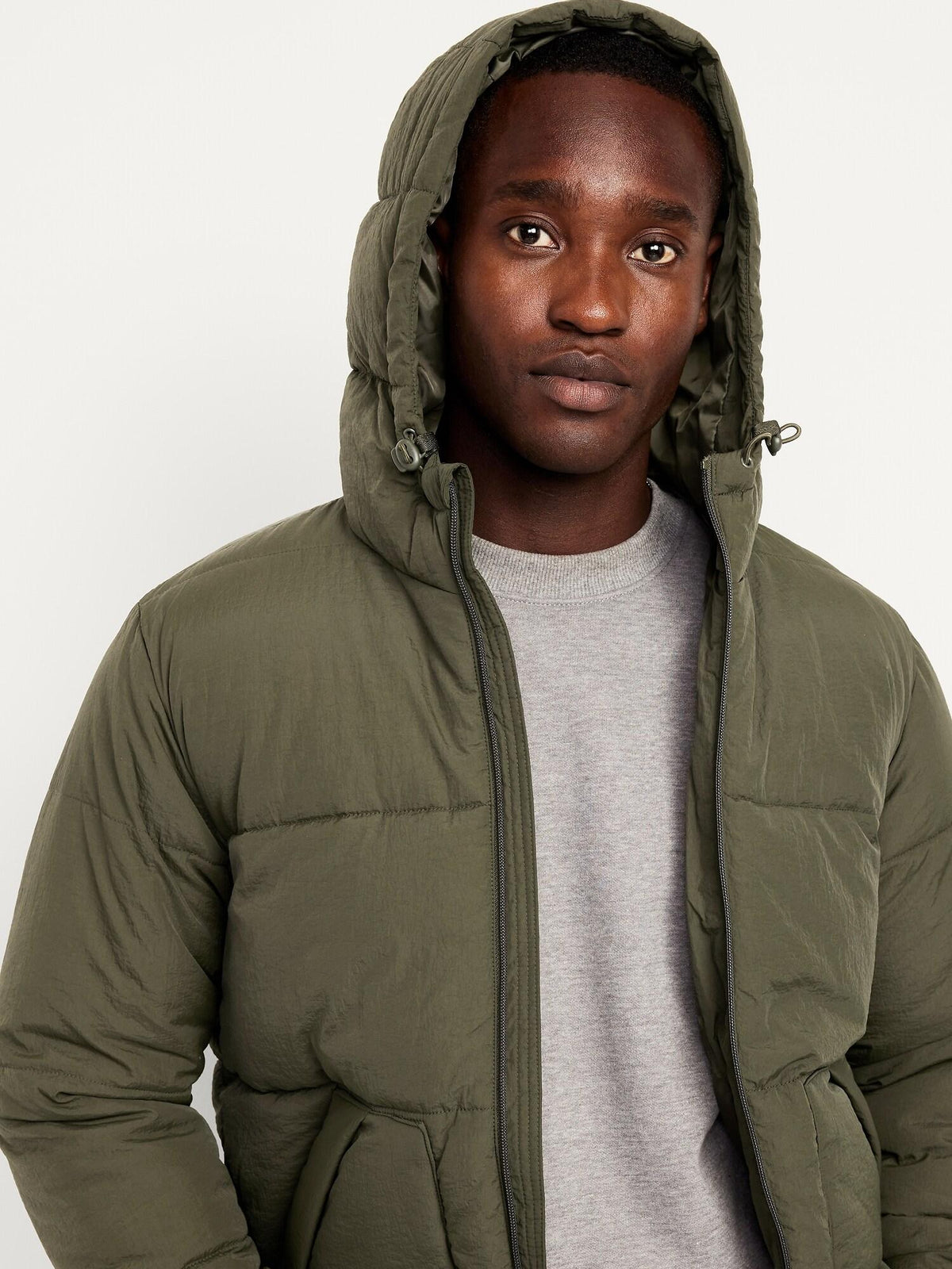 Water-Resistant Hooded Puffer Jacket