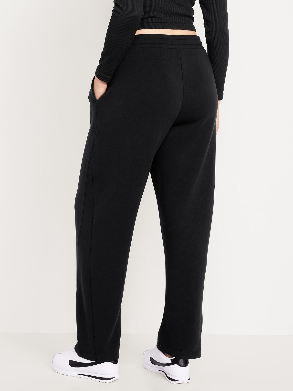 High-Waisted Bounce Fleece Barrel Sweatpants