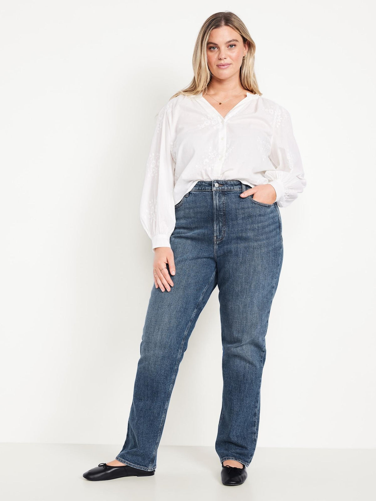Extra High-Waisted Straight Jeans