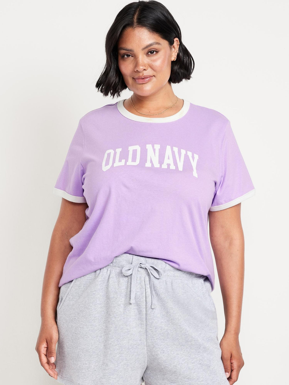 EveryWear Logo-Graphic Ringer T-Shirt