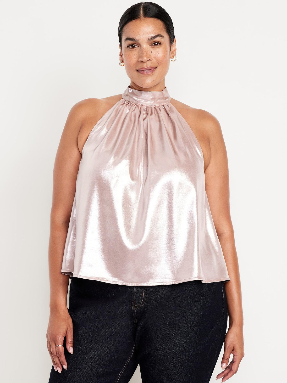 Satin Shine Halter Top