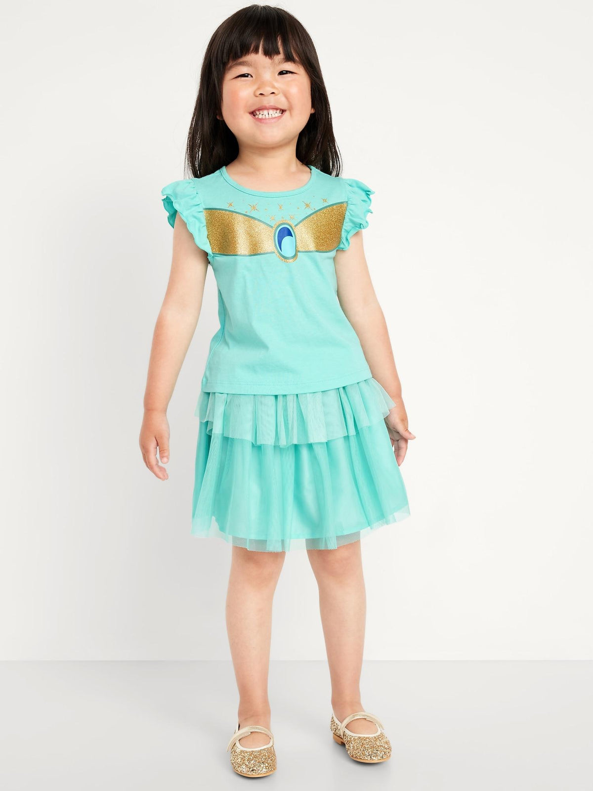 Disney Princess T-Shirt and Tutu Skirt Set for Toddler Girls