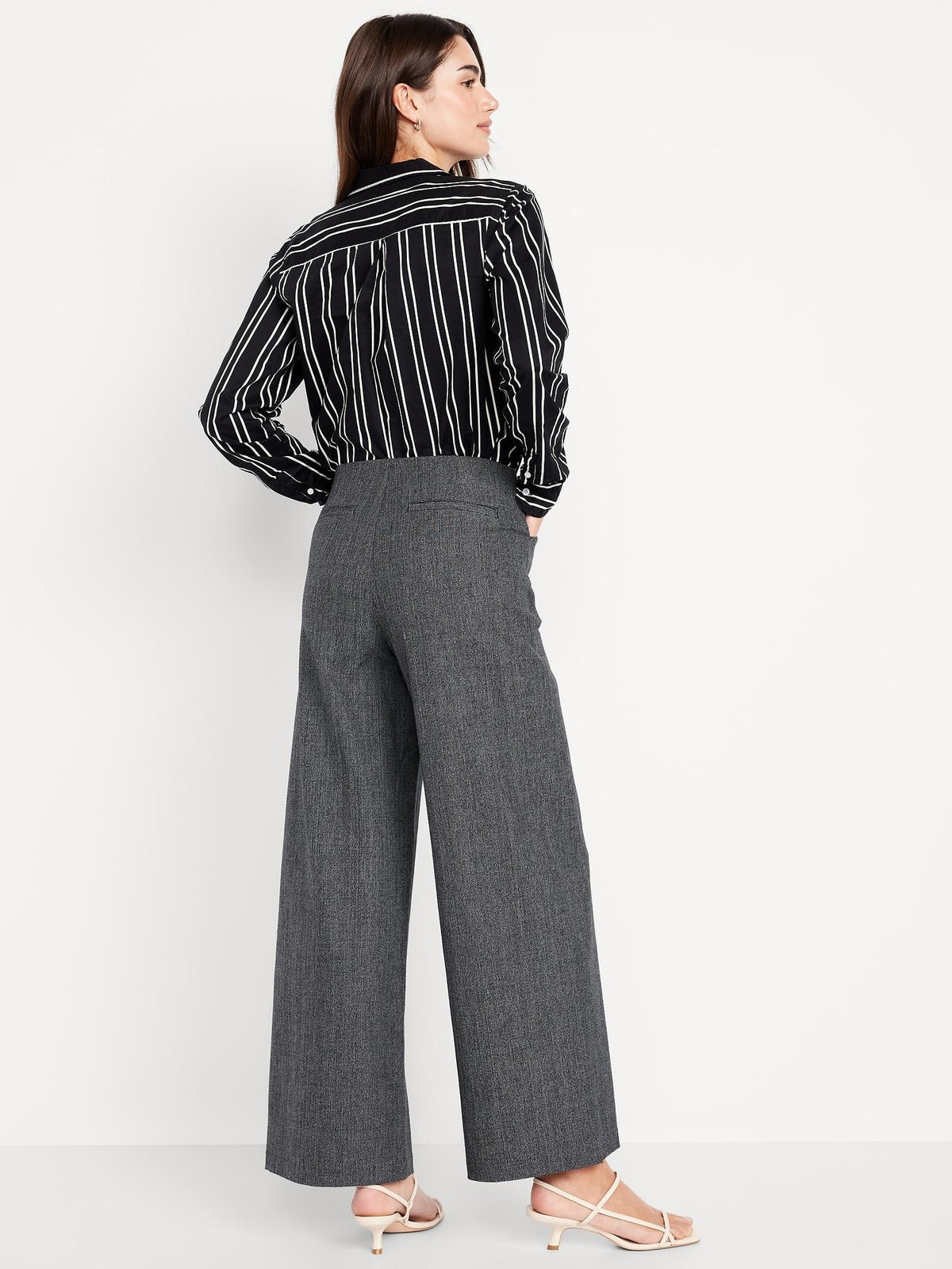 High-Waisted Pull-On Pixie Wide-Leg Pants