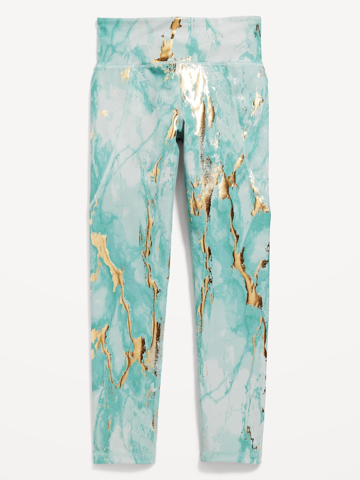 High-Waisted PowerSoft 7/8-Length Side-Pocket Leggings for Girls