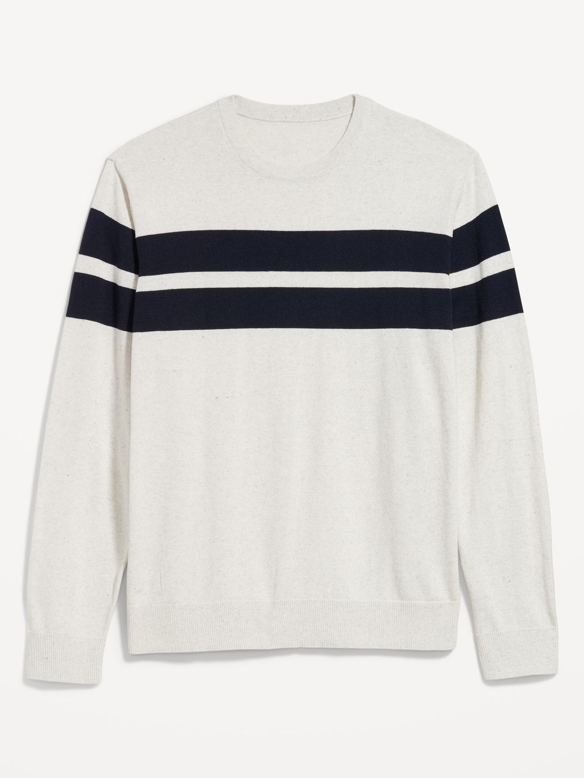 Chest-Stripe Crew-Neck Sweater