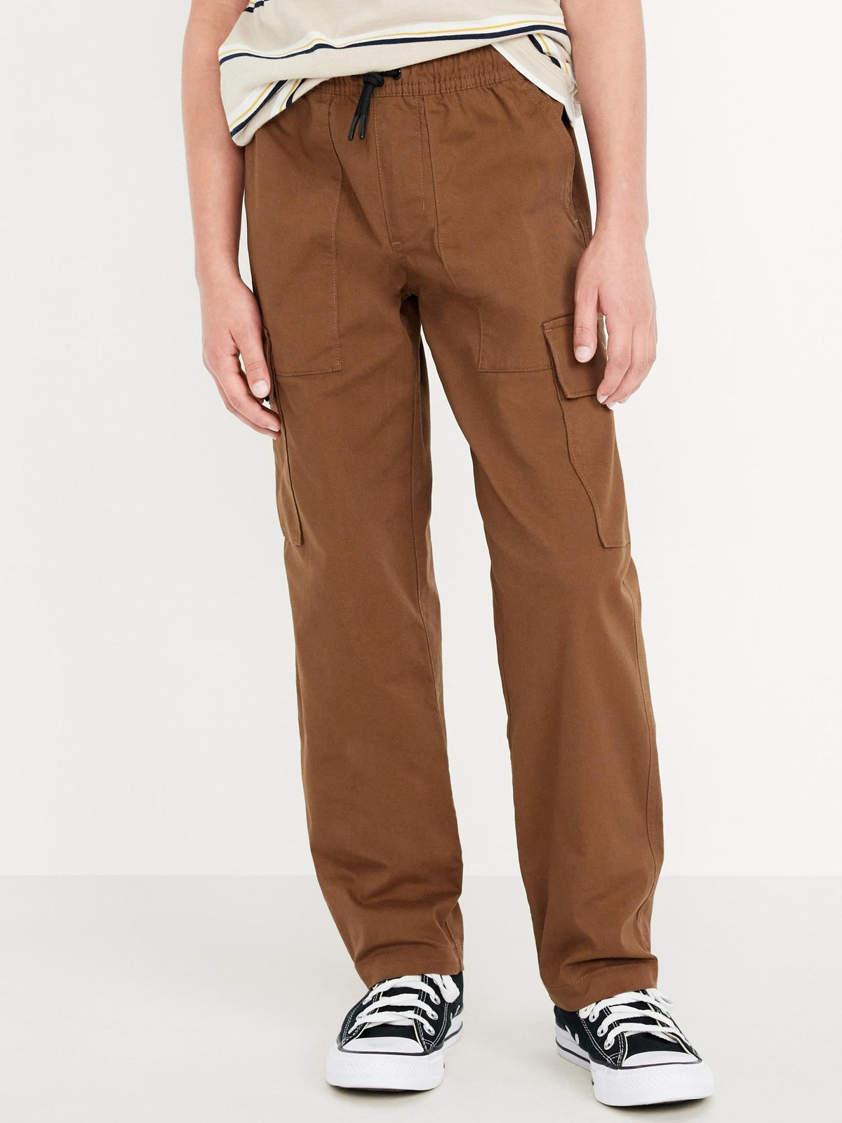 Loose Pull-On Cargo Tech Taper Pants for Boys