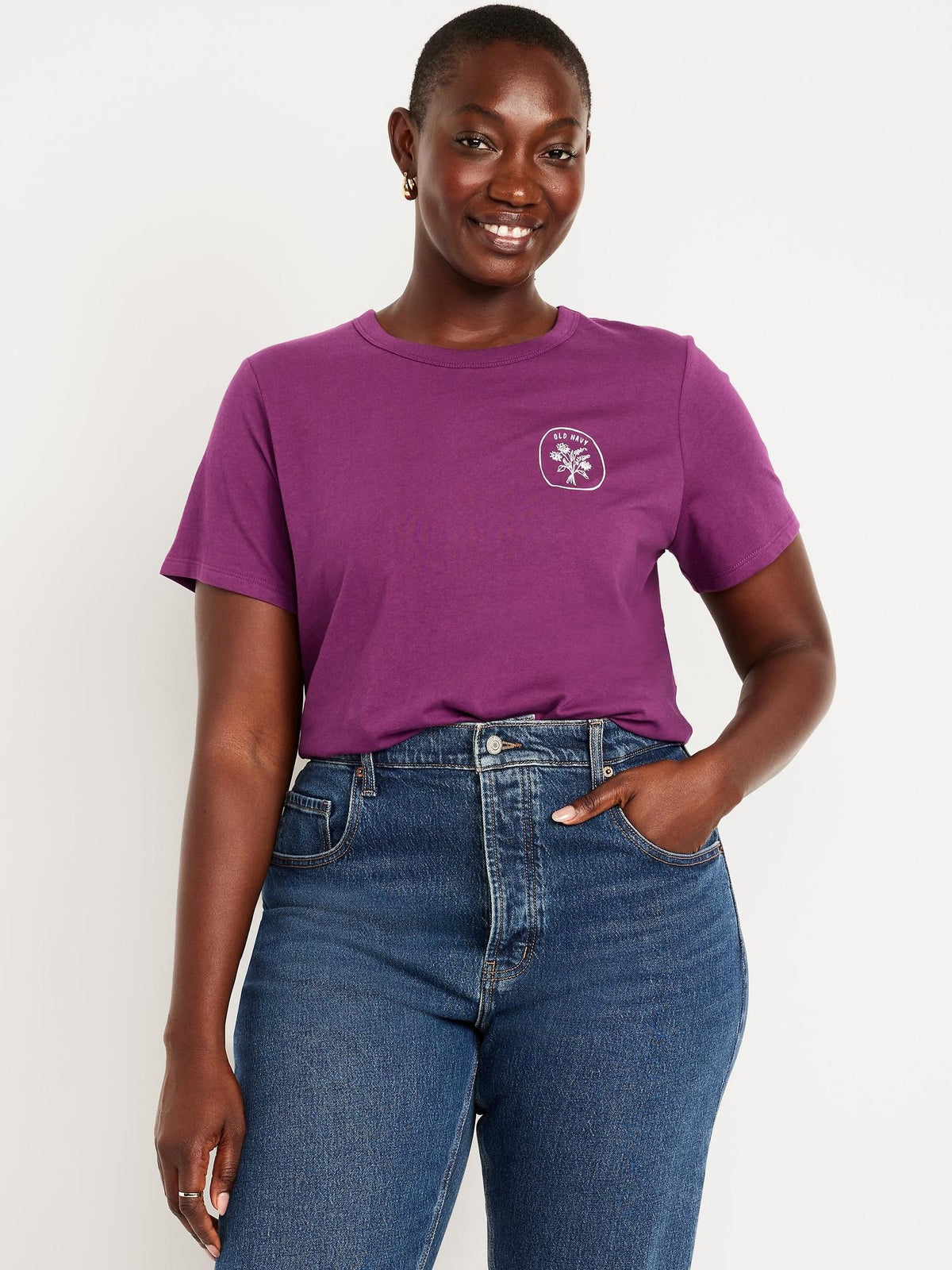 Old Navy Women's EveryWear Logo-Graphic T-Shirt